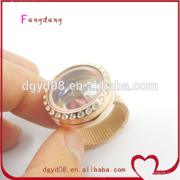 joyería de acero inoxidable 316 locket anillo para las mujeres